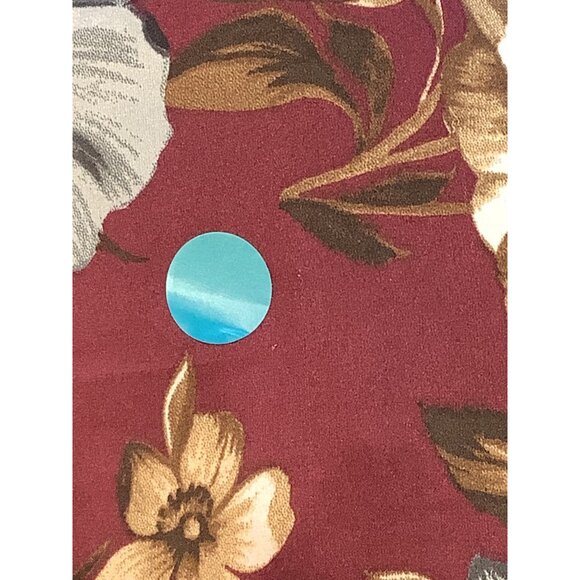 Express Size M Floral Burgundy Satin Midi Dress Cowl Neck Hi-Lo Beachy Whimsy - Picture 8 of 12